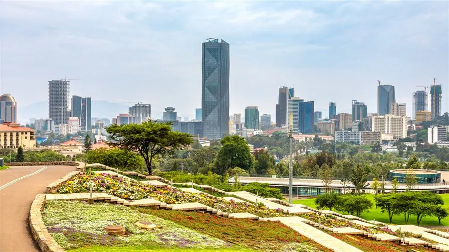 Addis Ababa skyline under sunny skies