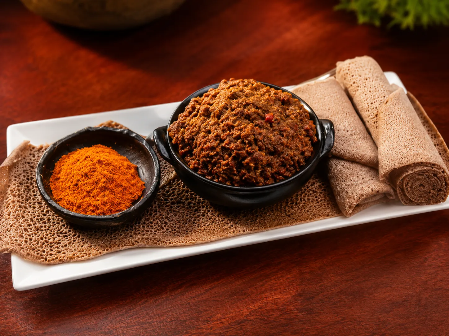 Kitfo at Mesob Ethiopian Eats in Winnipeg
